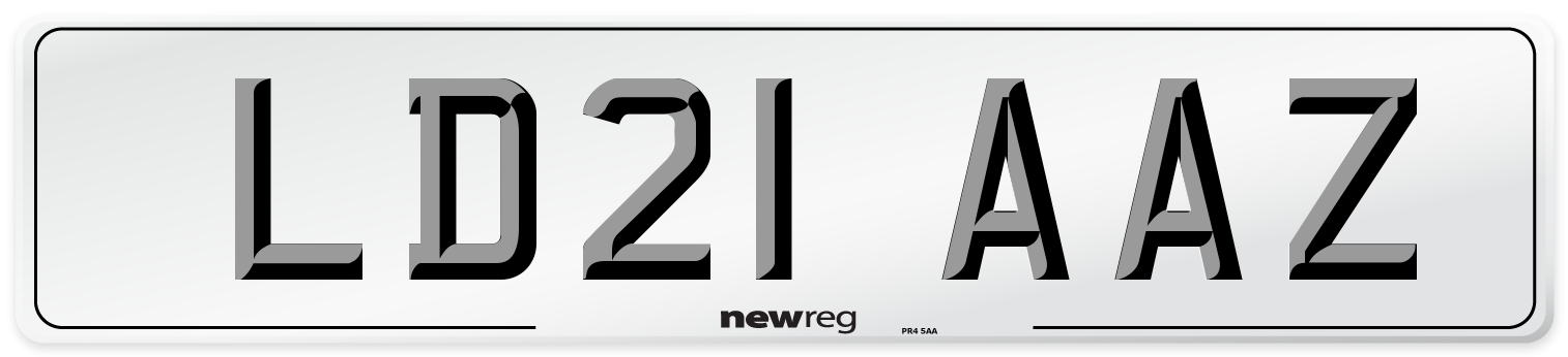 LD21 AAZ Number Plate from New Reg